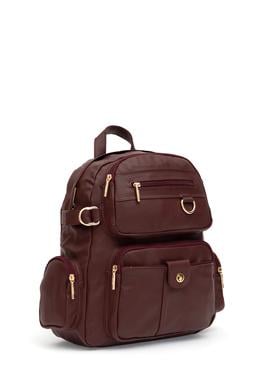 Kadın Bordo Yumuşak Sırt Çantası - 50317805002