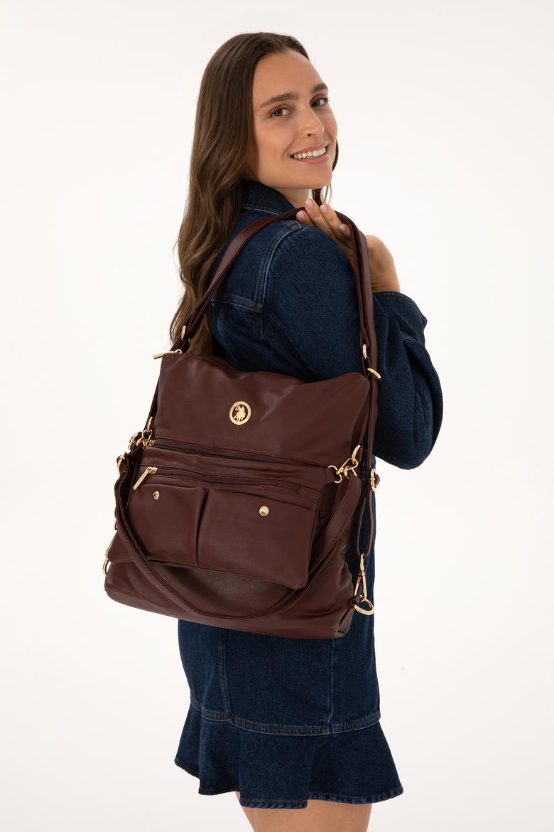 Kadın Bordo Yumuşak Sırt Ve Kol Çantası