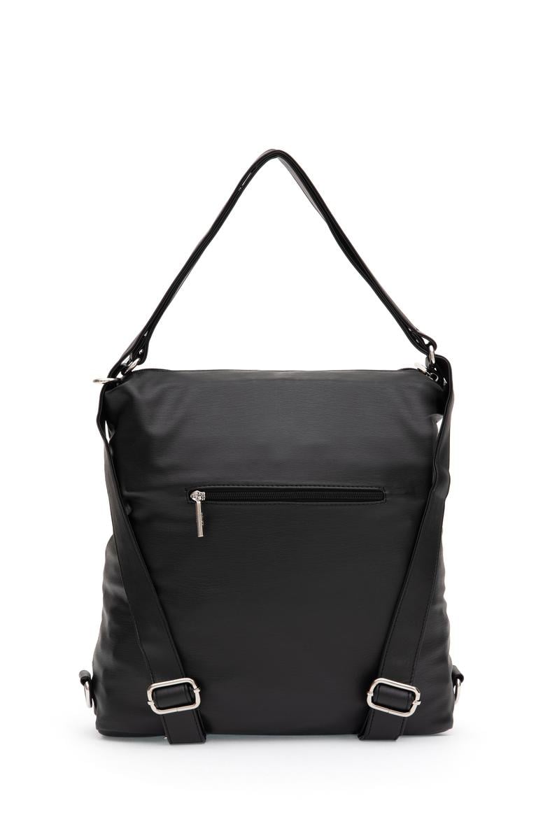 Kadın Siyah Yumuşak Sırt Ve Kol Çantası