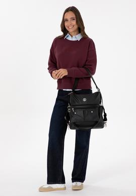 Kadın Siyah Yumuşak Sırt Ve Kol Çantası - 50317804001