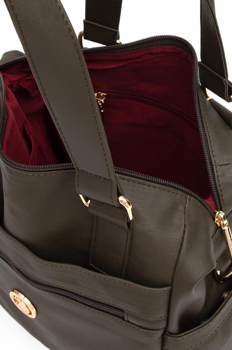 Kadın Haki Yumuşak Kol Çantası