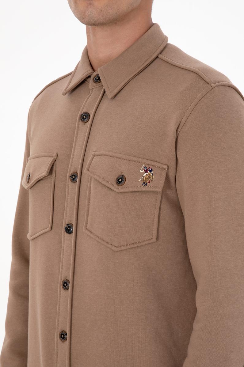 Erkek Camel Örme Gömlek