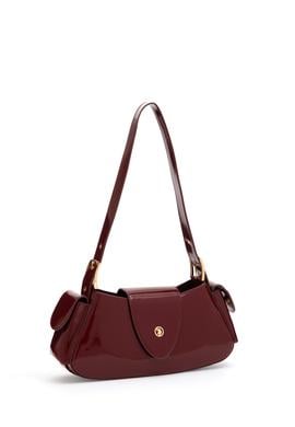 Kadın Bordo Rugan Kol Çantası - 50317835002