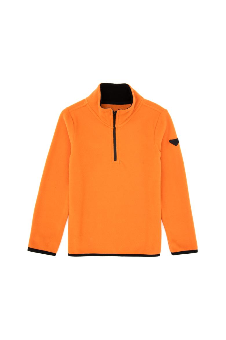 Erkek Çocuk Bakır Yarım Fermuarlı Sweatshirt