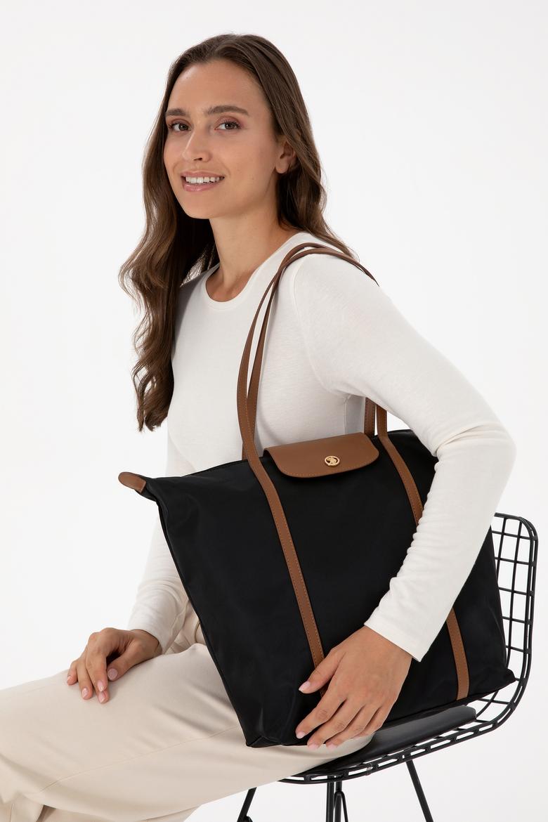 Kadın Siyah Kapitone Kol Çantası