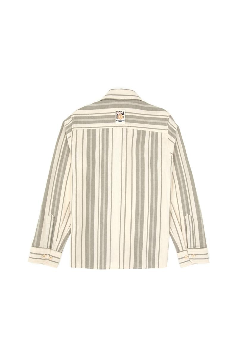 Erkek Çocuk Açık Haki Uzun Kollu Gömlek