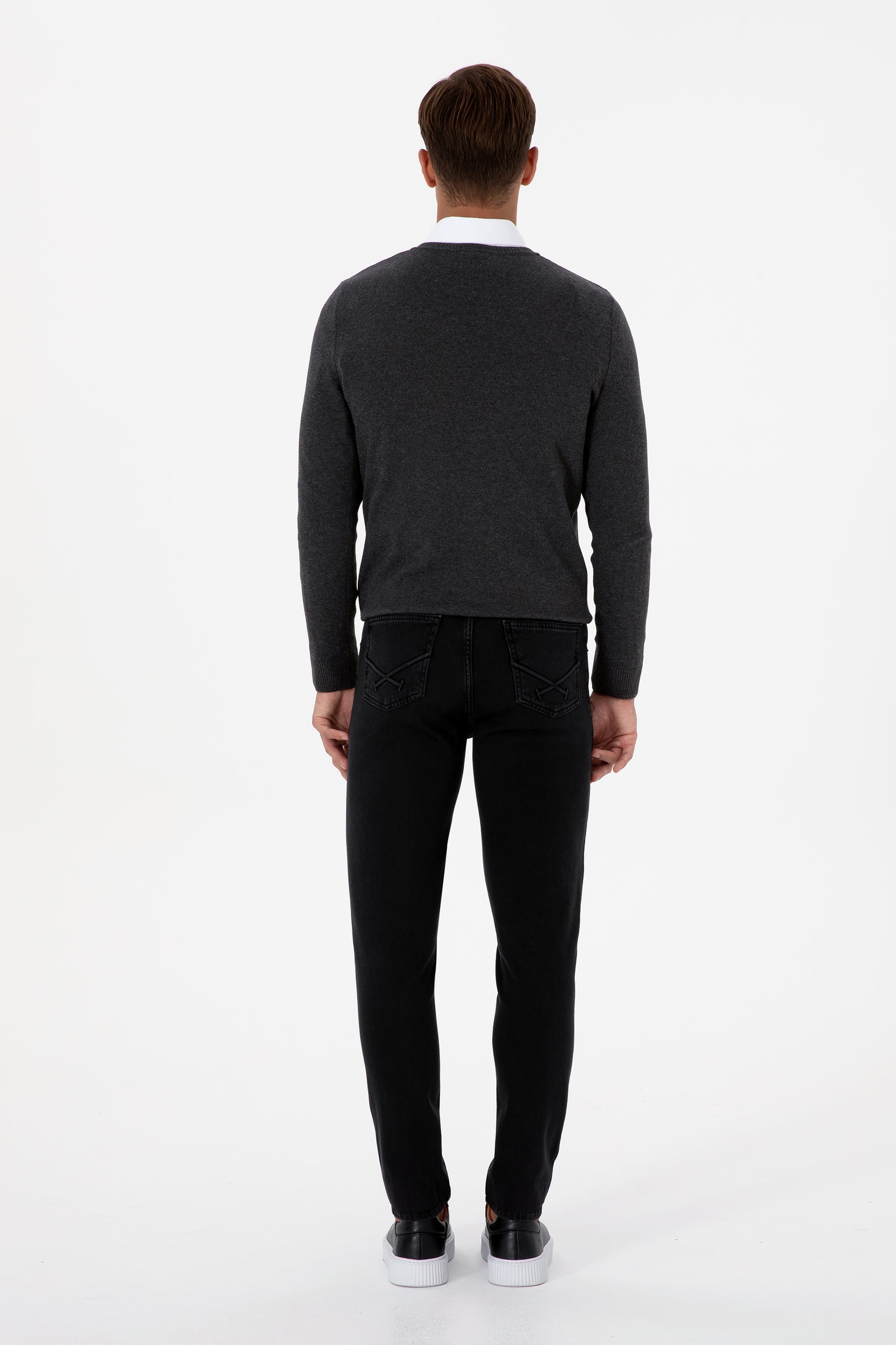 Erkek Siyah Slim Fit Jean Pantolon