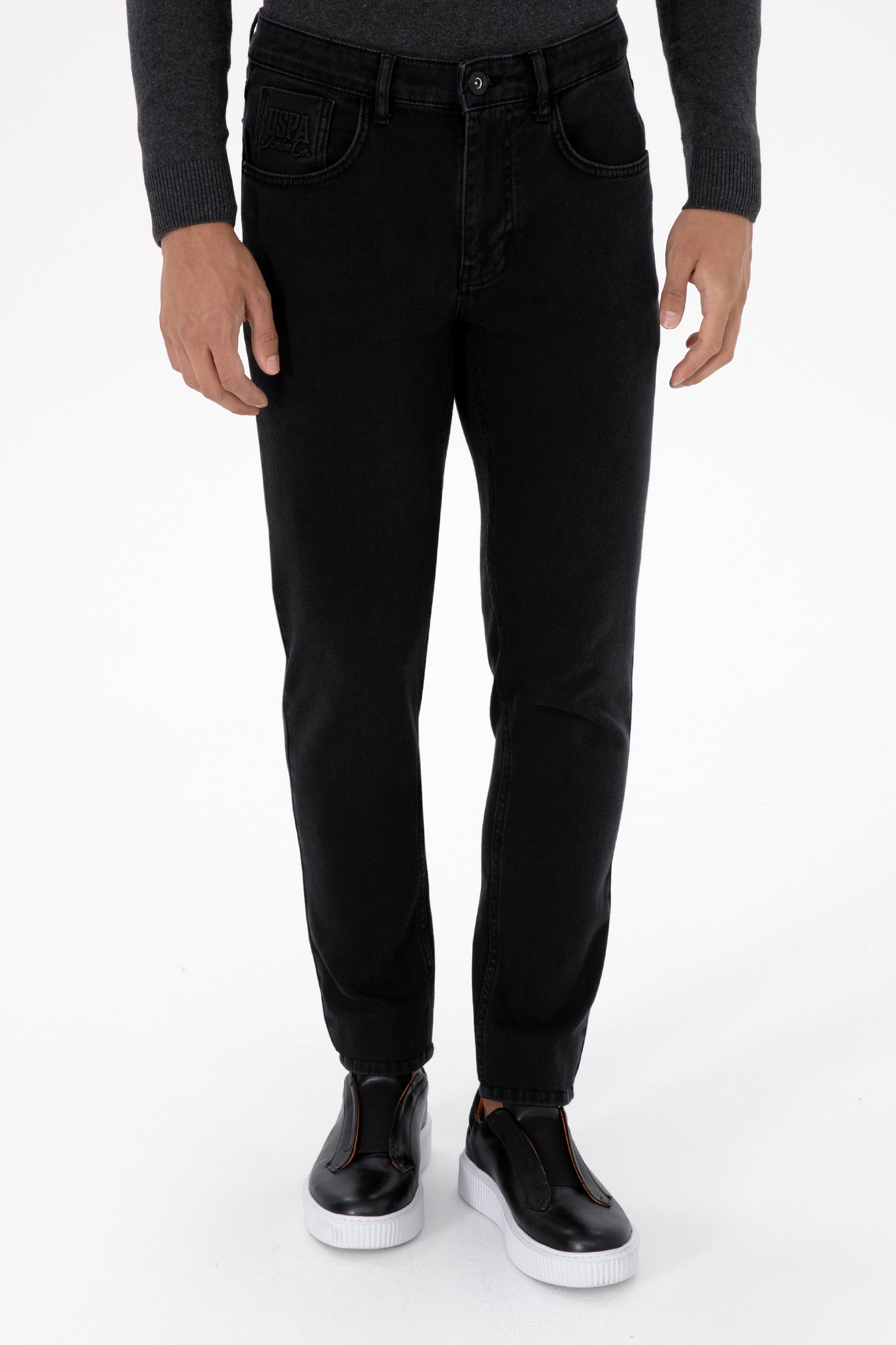 Erkek Siyah Slim Fit Jean Pantolon - Image 2