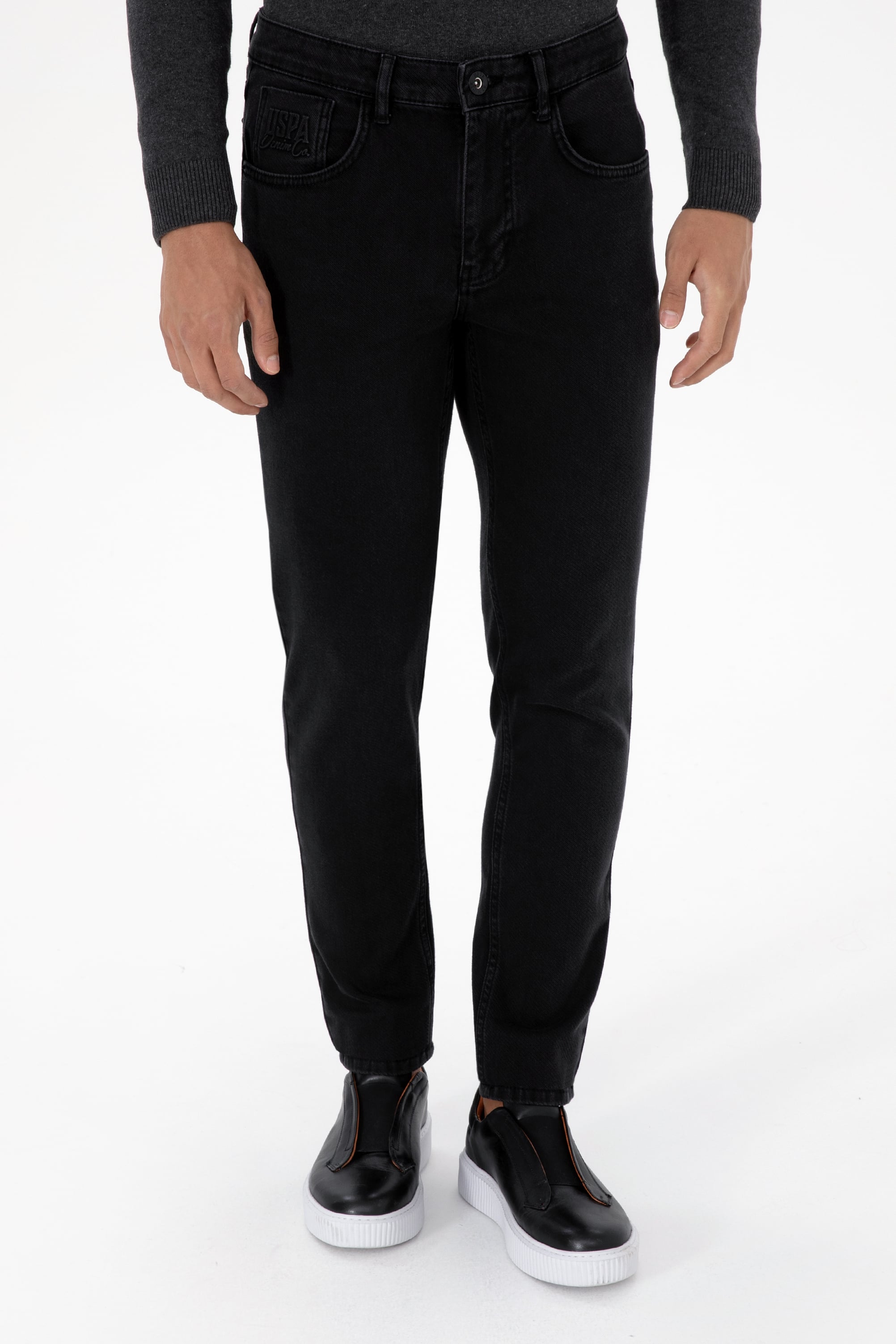 Erkek Siyah Slim Fit Jean Pantolon