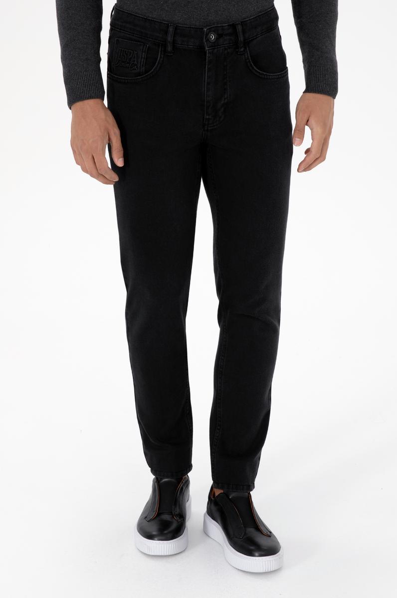 Erkek Siyah Slim Fit Jean Pantolon