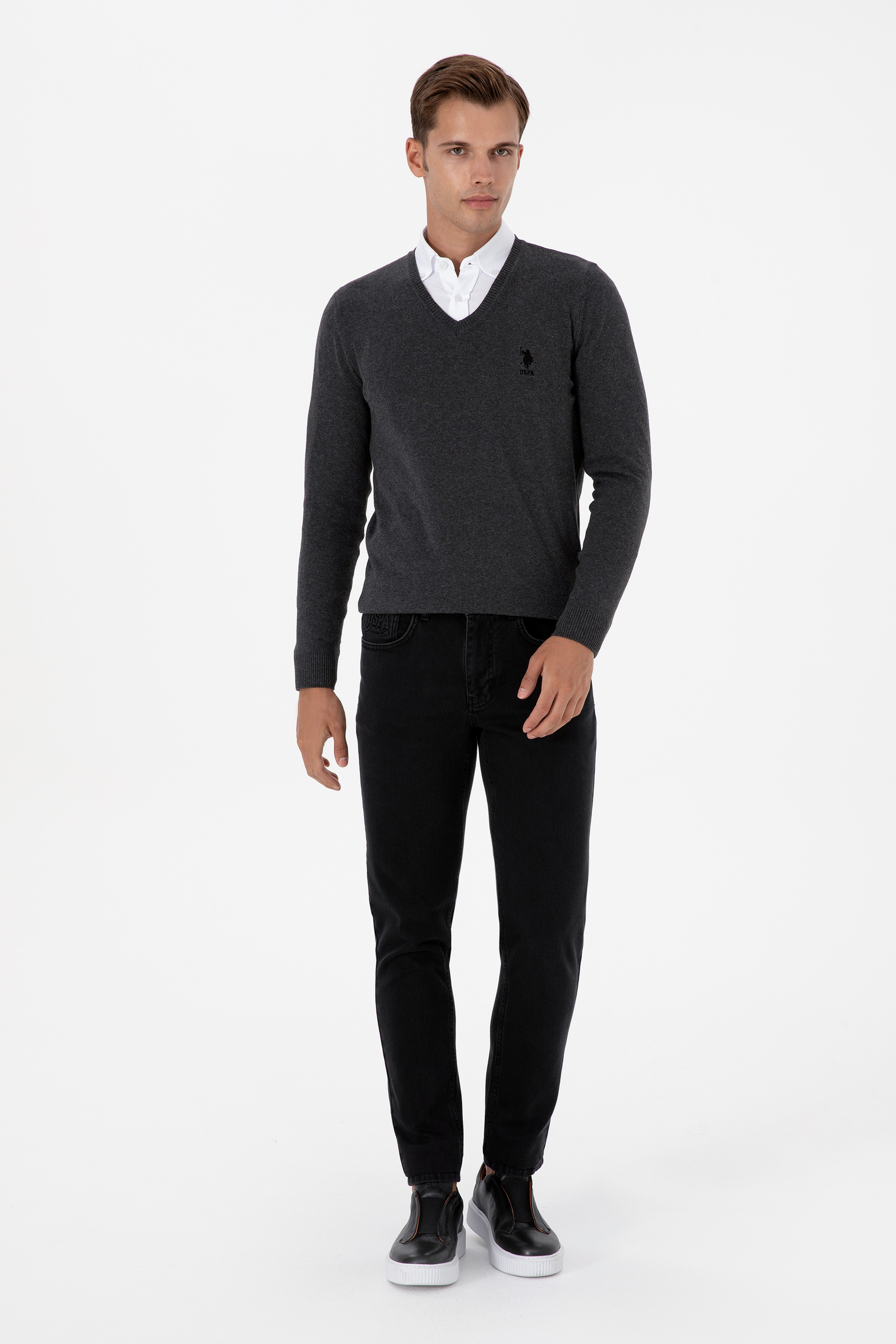 Erkek Siyah Slim Fit Jean Pantolon - Image 3