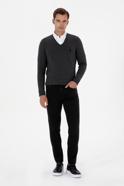 Erkek Siyah Slim Fit Jean Pantolon
