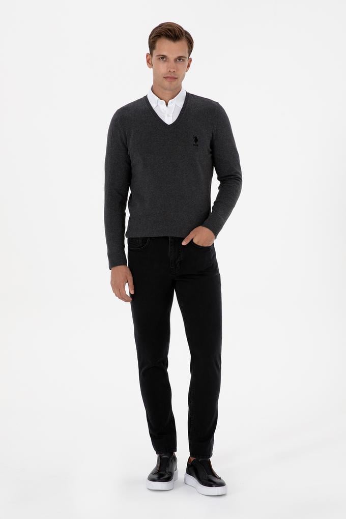 Erkek Siyah Slim Fit Jean Pantolon