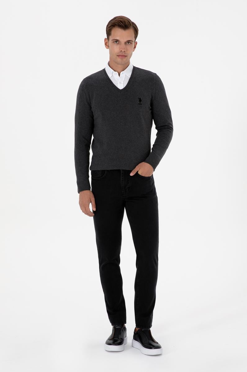 Erkek Siyah Slim Fit Jean Pantolon