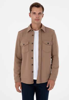Erkek Camel Örme Gömlek - 50316673014