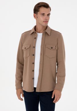 Erkek Camel Örme Gömlek - 50316673014