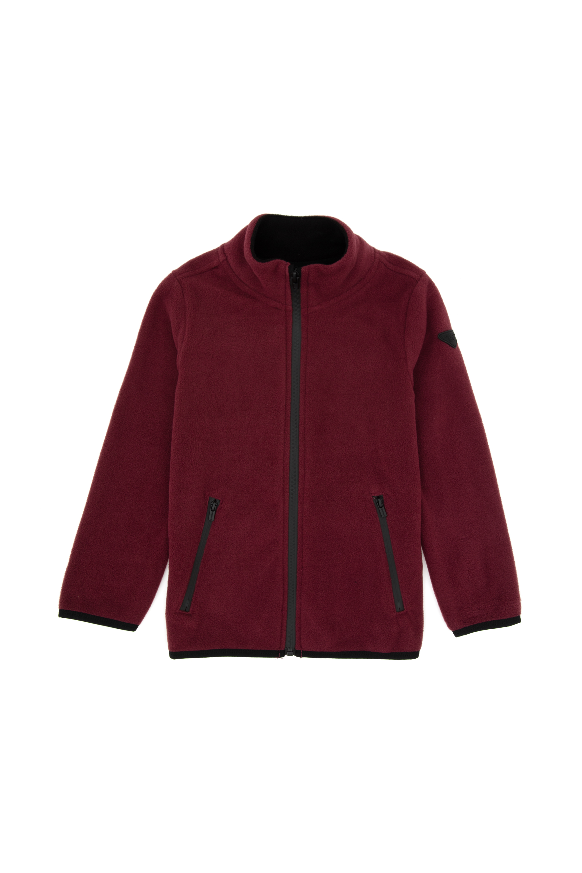 Erkek Çocuk Bordo Polar Örme Hırka - Image 1