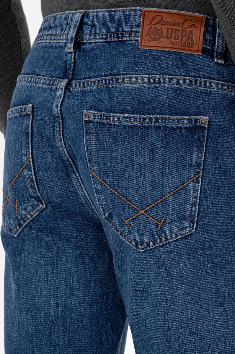 Erkek Mavi Straight Fit Jean Pantolon