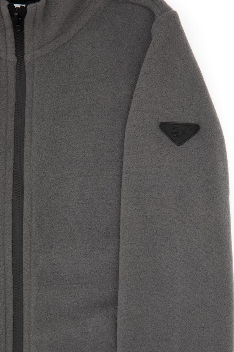 Erkek Çocuk Gri Fermuarlı Sweatshirt - 50313853015