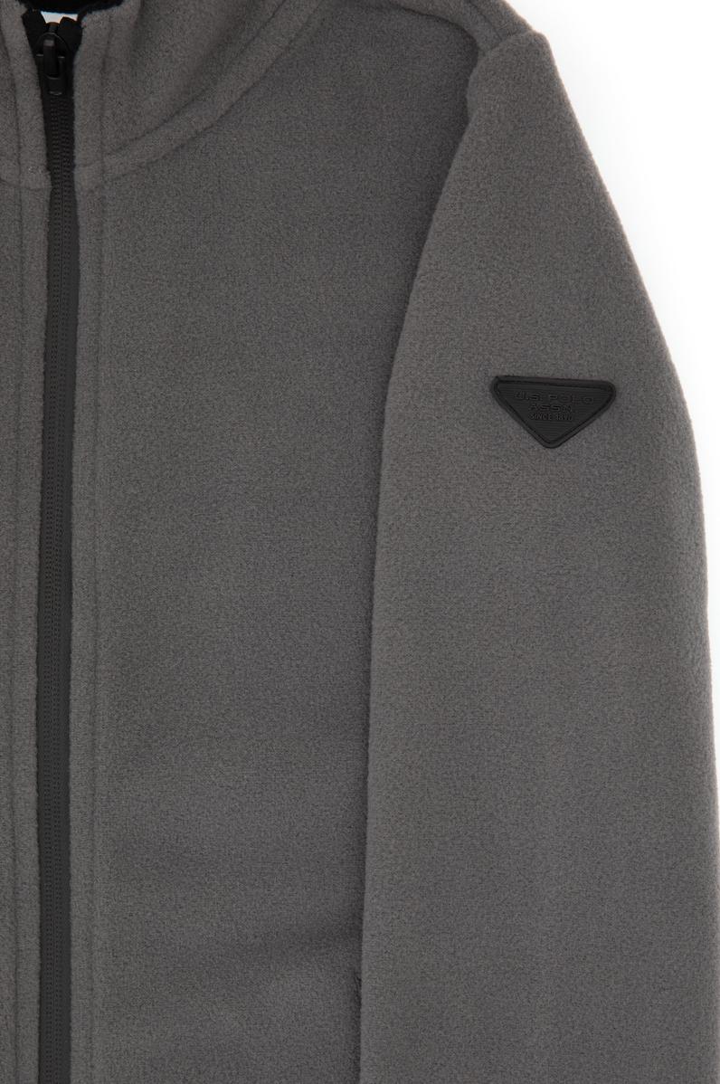 Erkek Çocuk Gri Fermuarlı Sweatshirt