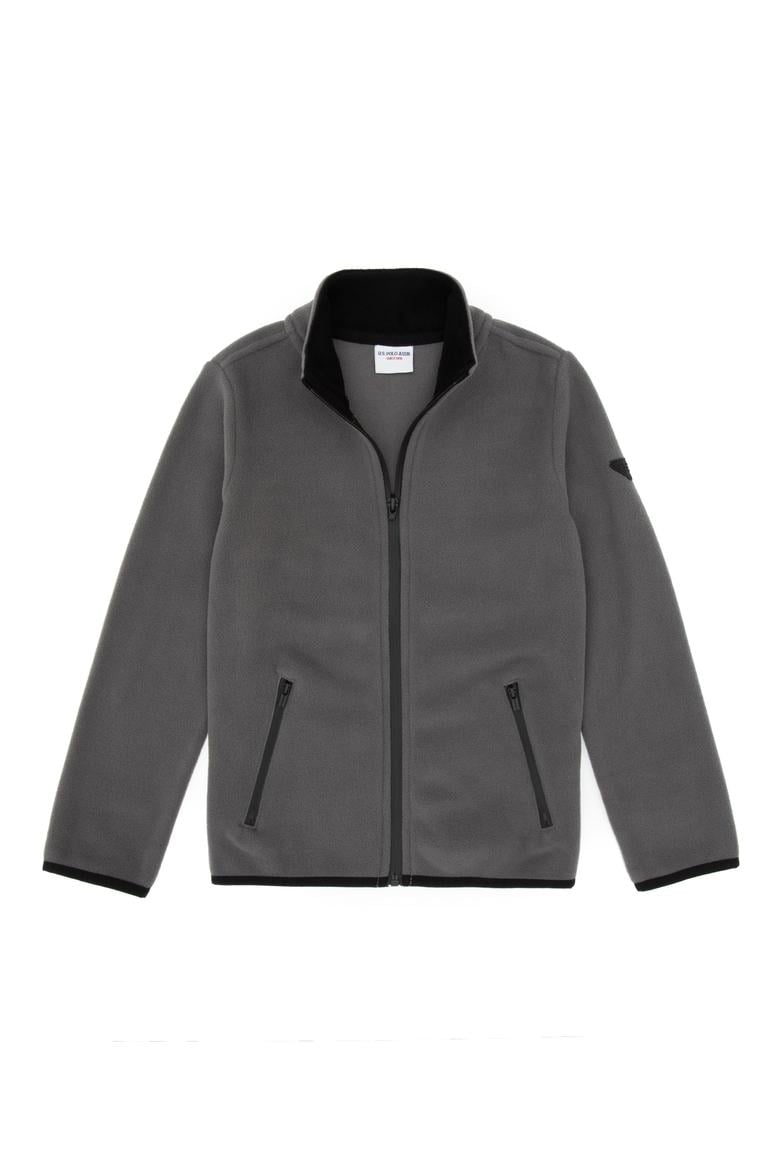 Erkek Çocuk Gri Fermuarlı Sweatshirt - 50313853015