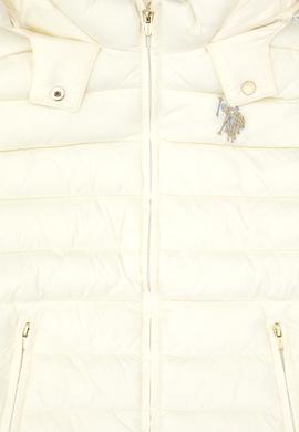 Kız Çocuk Krem Kapitone Kapüşonlu Şişme Yelek - 50313059010