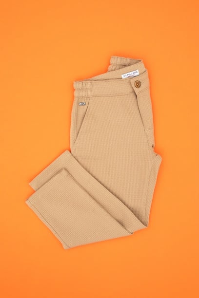 Erkek Çocuk Camel Kanvas Pantolon