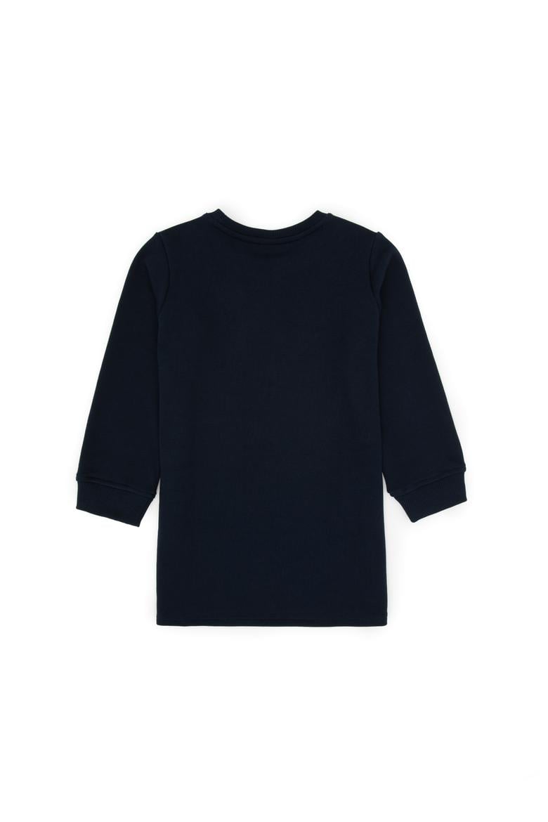 Kız Çocuk Lacivert Payet İşlemeli Sweat Örme Elbise - 50315624010