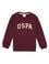 Erkek Çocuk Bordo Basic Bisiklet Yaka Sweatshirt