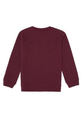 Erkek Çocuk Bordo Basic Bisiklet Yaka Sweatshirt - 50313830146