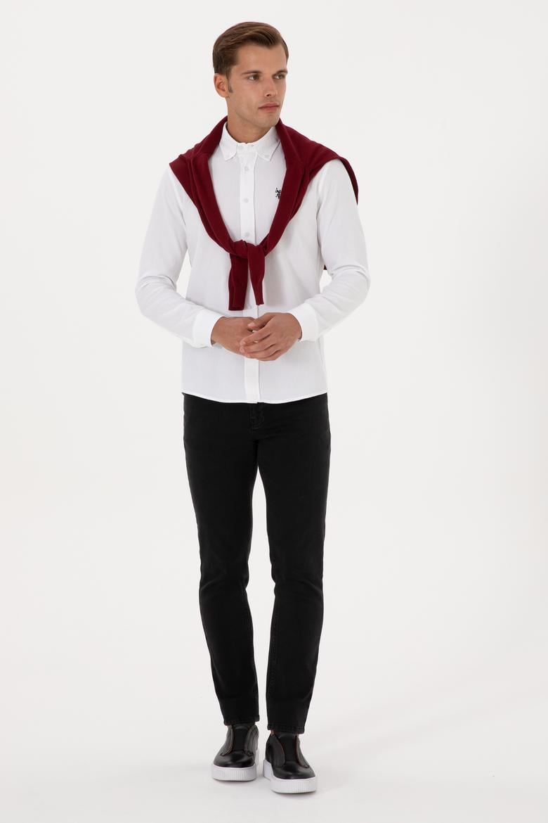 Erkek Beyaz Uzun Kollu Gömlek - 50308611006