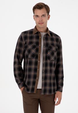 Erkek Kahverengi Uzun Kollu Gömlek - 50313432026