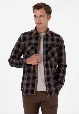 Erkek Kahverengi Uzun Kollu Gömlek - 50313432026