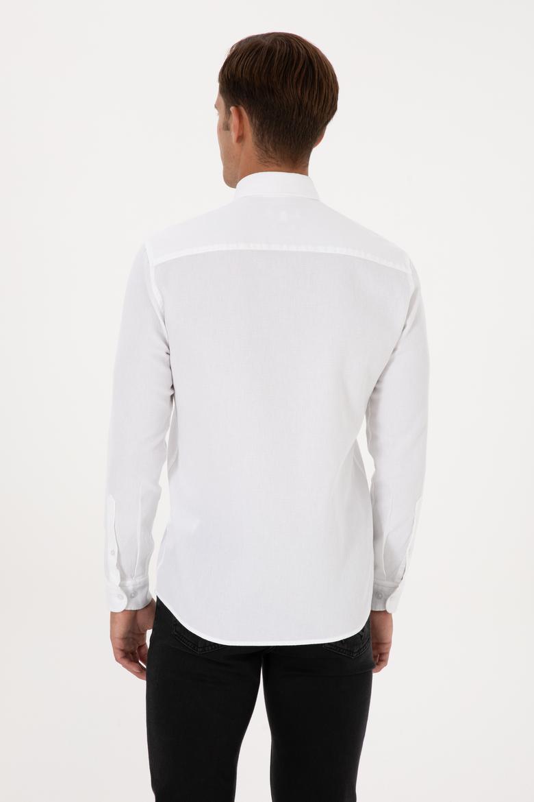 Erkek Beyaz Uzun Kollu Gömlek - 50308611006