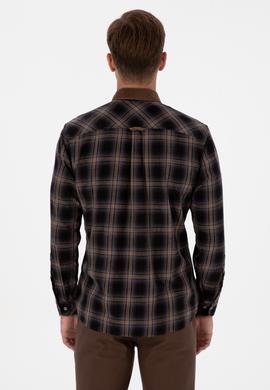Erkek Kahverengi Uzun Kollu Gömlek - 50313432026