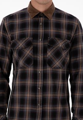 Erkek Kahverengi Uzun Kollu Gömlek - 50313432026