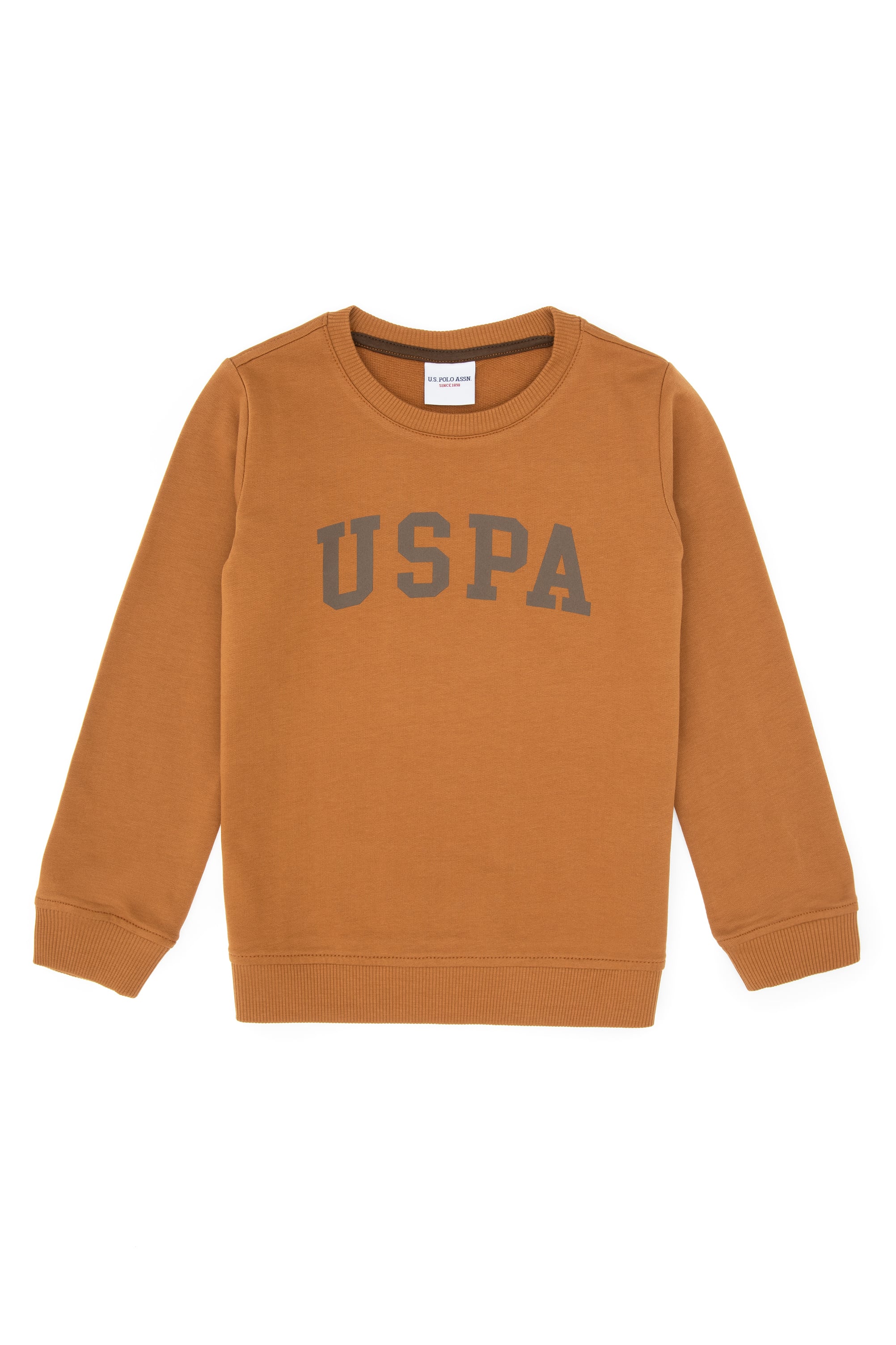 Erkek Çocuk Camel Basic Bisiklet Yaka Sweatshirt