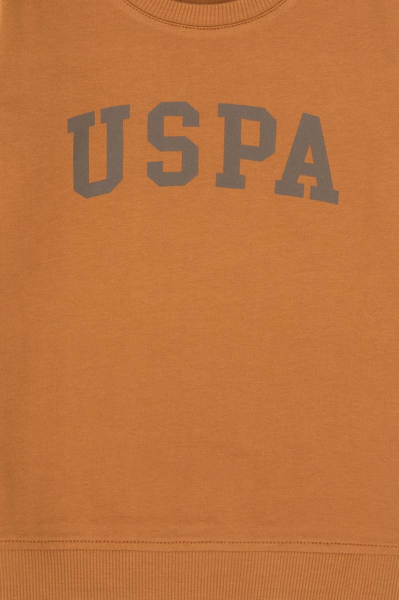 Erkek Çocuk Camel Basic Bisiklet Yaka Sweatshirt