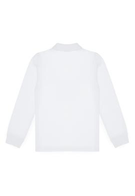 Erkek Çocuk Beyaz Basic Polo Yaka Sweatshirt - 50313790003