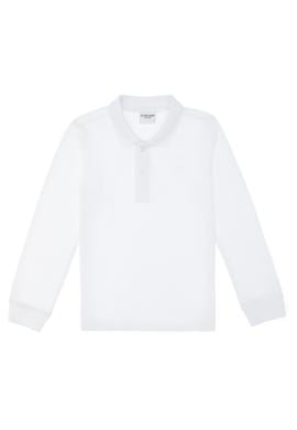 Erkek Çocuk Beyaz Basic Polo Yaka Sweatshirt - 50313790003
