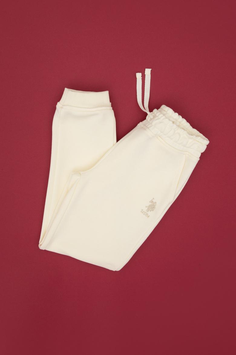Kız Çocuk Krem Jogger Eşofman Altı
