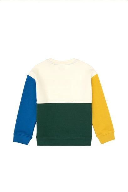 Erkek Çocuk Koyu Yeşil Bisiklet Yaka Sweatshirt