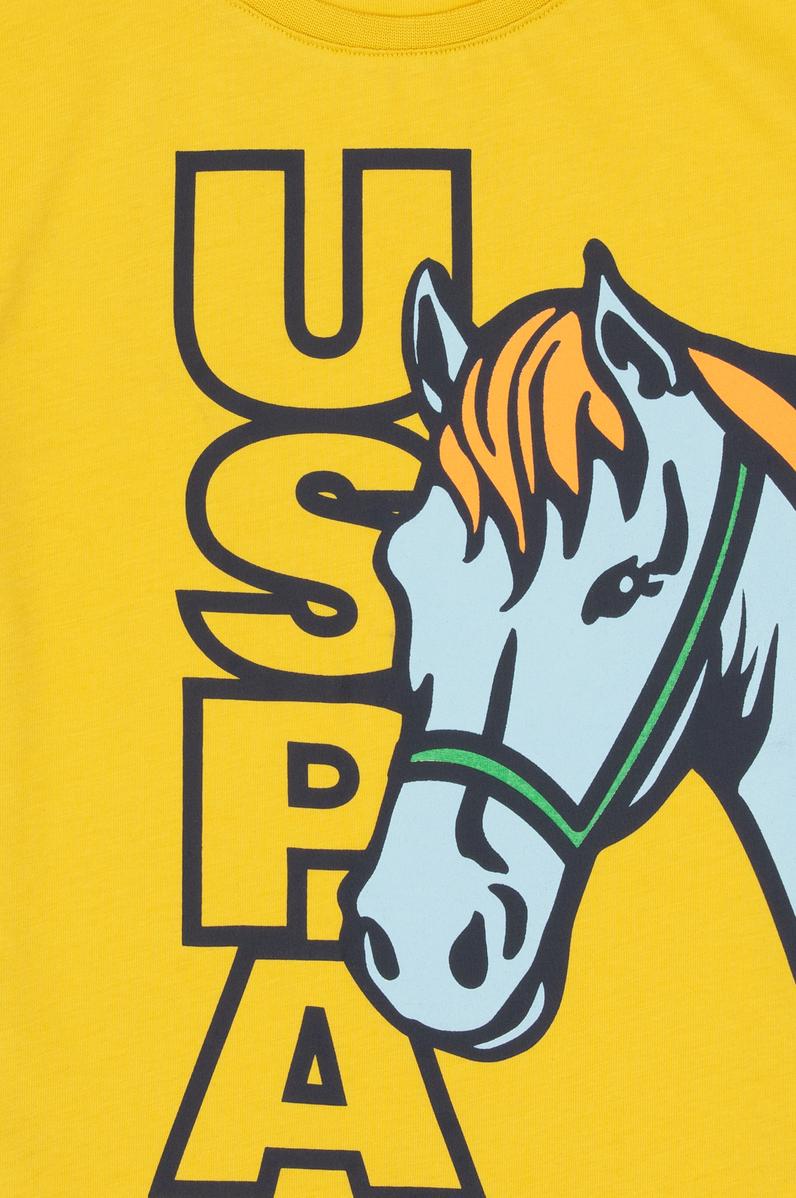 Erkek Çocuk Sarı Bisiklet Yaka Süprem Tişört