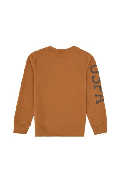 Erkek Çocuk Camel Basic Bisiklet Yaka İnce Sweatshirt