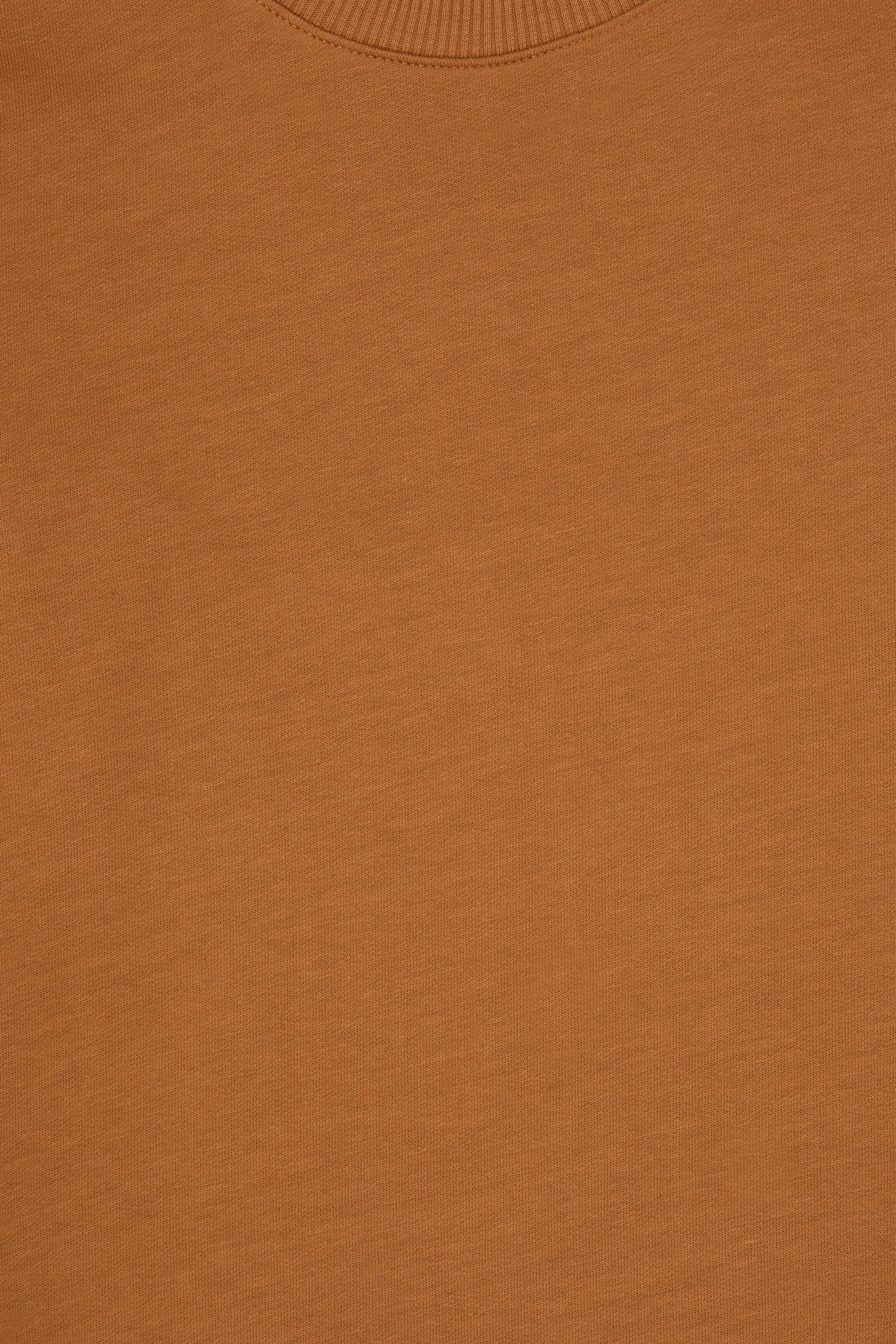 Erkek Çocuk Camel Basic Bisiklet Yaka İnce Sweatshirt