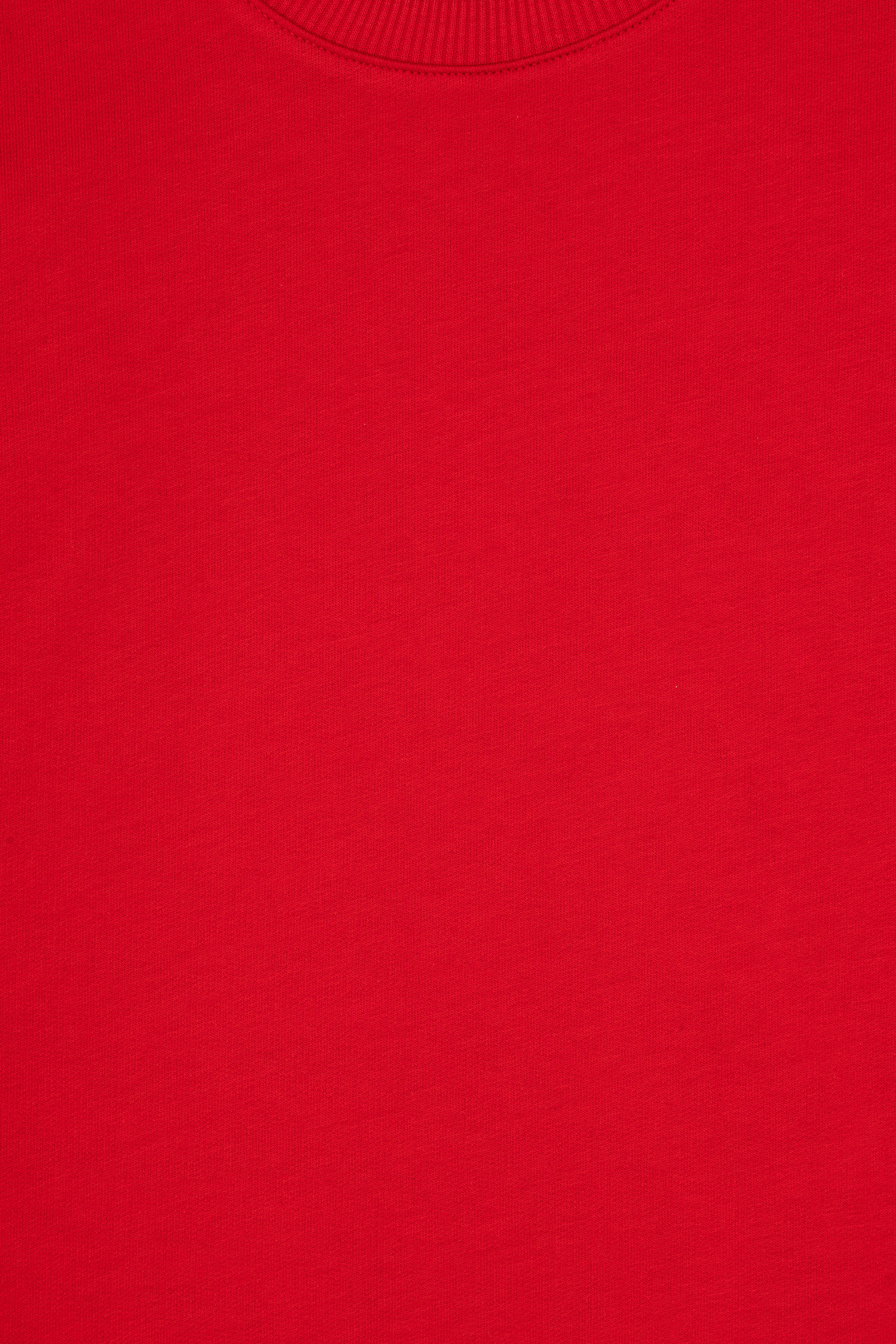 Erkek Çocuk Kırmızı Basic Bisiklet Yaka Sweatshirt - Image 6