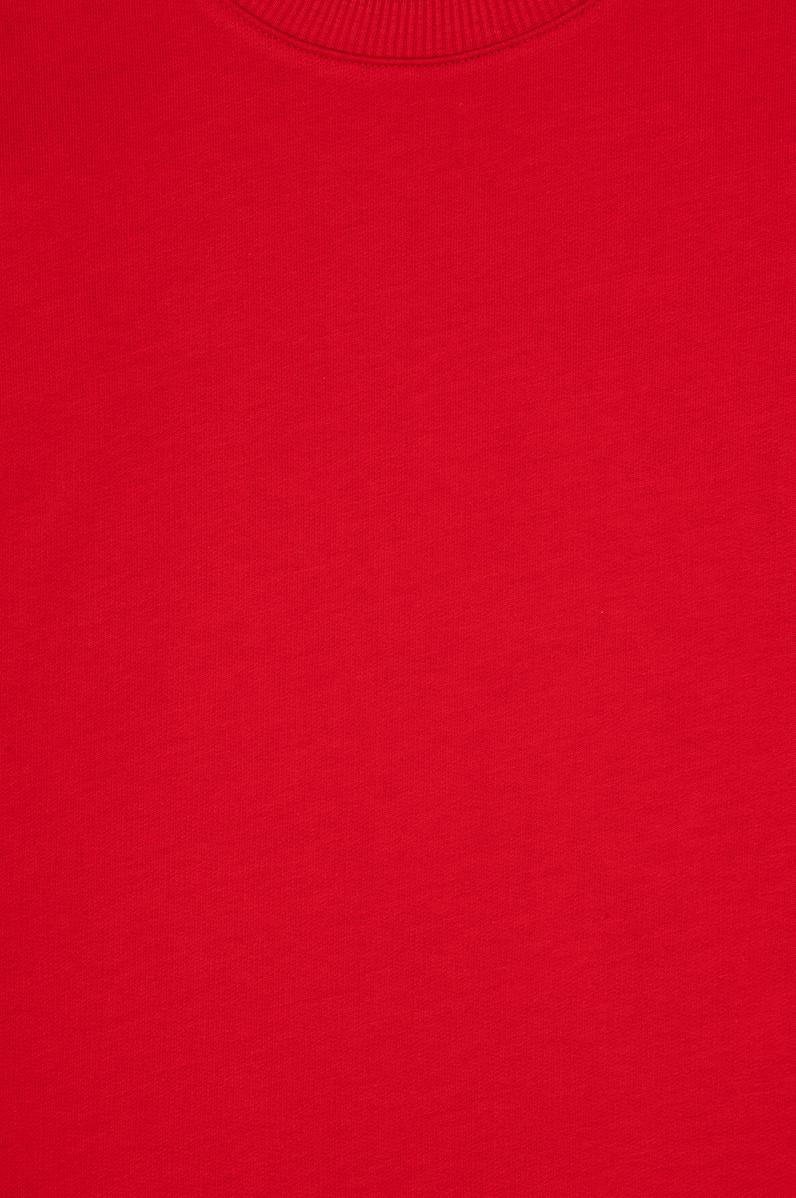 Erkek Çocuk Kırmızı Basic Bisiklet Yaka Sweatshirt