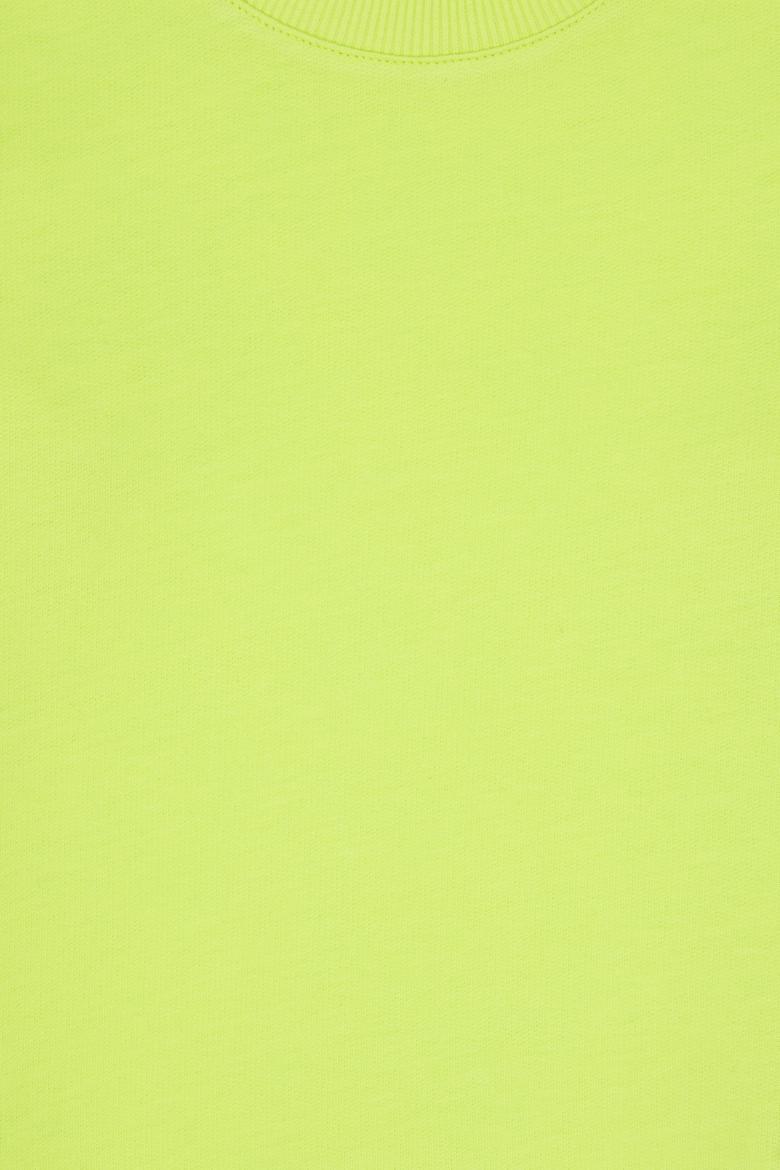 Erkek Çocuk Yeşil Basic Bisiklet Yaka Sweatshirt - 50313831003