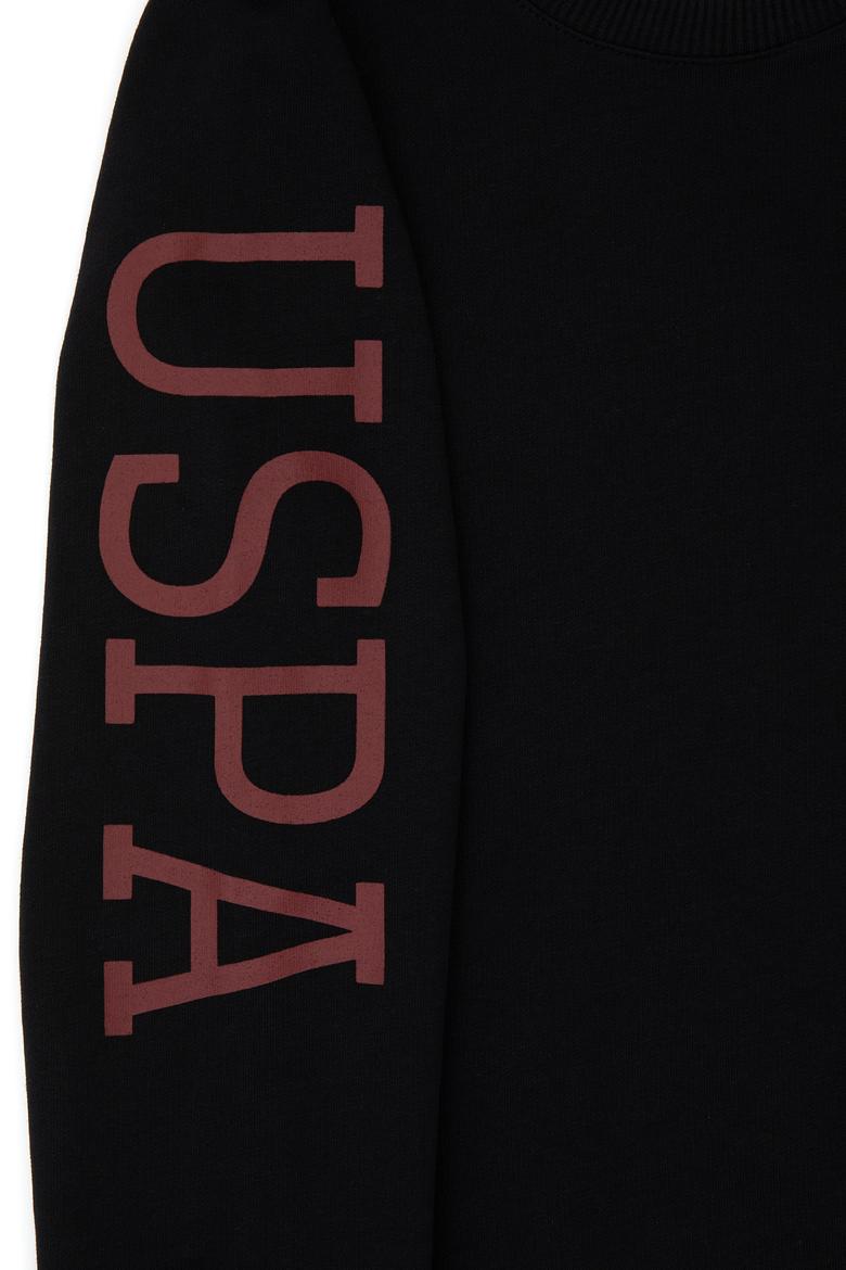 Erkek Çocuk Siyah Basic Bisiklet Yaka Sweatshirt - 50313831022