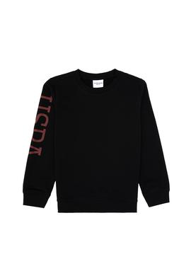 Erkek Çocuk Siyah Basic Bisiklet Yaka Sweatshirt - 50313831022